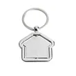 Laser Engraved House Shaped Metal Keychain | https://www.bestnamebadges.com