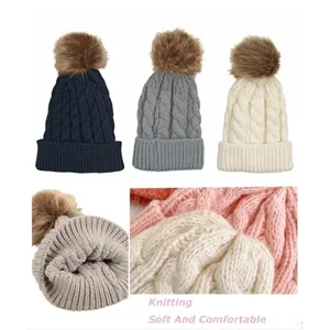 Womens Winter Beanie Cap Knit Soft Warm Hat