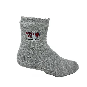 Fuzzy Crew Socks with Full Color Print