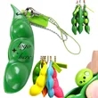 3Pcs Squeeze-A-Bean Edamame Keychain | https://www.bestnamebadges.com
