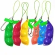 3Pcs Squeeze-A-Bean Edamame Keychain | https://www.bestnamebadges.com