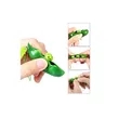 3Pcs Squeeze-A-Bean Edamame Keychain | https://www.bestnamebadges.com