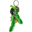 3Pcs Squeeze-A-Bean Edamame Keychain | https://www.bestnamebadges.com