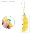3Pcs Squeeze-A-Bean Edamame Keychain | https://www.bestnamebadges.com