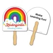 Full Color Custom Design & Shape Hand Fan | https://www.bestnamebadges.com