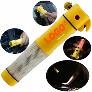 Car Safety Escape Tools LED Flashlight Hammer Breaker Cutter