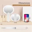 USB Charging  Handheld Mirror with Lights | https://www.bestnamebadges.com