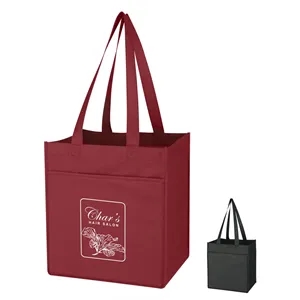 Non-Woven 6 Bottle Wine Tote Bag | https://www.bestnamebadges.com