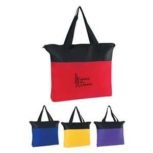Non-Woven Zippered Tote Bag | https://www.bestnamebadges.com