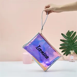 Laser PVC Cosmetic Bag Travel Toiletry Pouch with Zipper