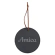 4" Slate Round Ornament | https://www.bestnamebadges.com
