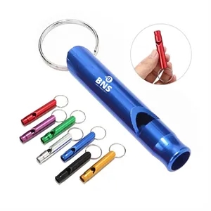 Emergency Whistle with Keychain Aluminum