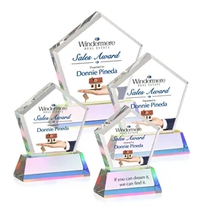Genosee VividPrint™ Award on Base - Prismatic | https://www.bestnamebadges.com