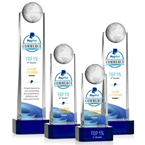 Sherbourne Globe VividPrint™ Award - Blue | https://www.bestnamebadges.com