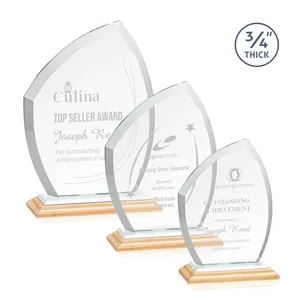 Daltry Award - Bamboo/White | https://www.bestnamebadges.com