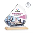 Nantucket VividPrint™ Award - Bamboo/White | https://www.bestnamebadges.com
