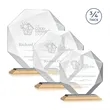 Bradford Award - Bamboo/Black | https://www.bestnamebadges.com