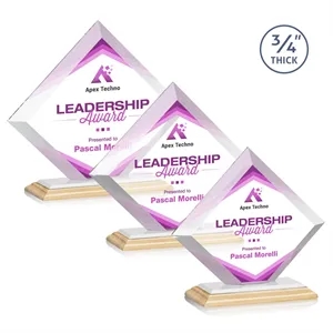 Belaire VividPrint™ Award - Bamboo/White | https://www.bestnamebadges.com