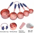 Rose gold stainless steel 5-piece measuring cup set | https://www.bestnamebadges.com