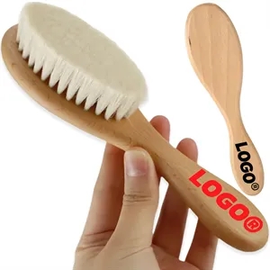 Multifunction Natural Soft Goat Hair Wooden Handle Babybrush