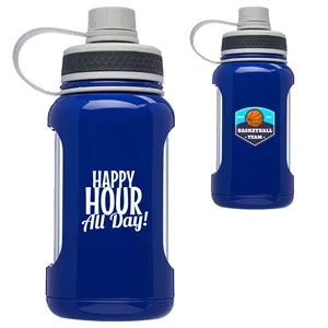 22 oz. Glass Sports Water Bottle w/ Silicone Sleeve | https://www.bestnamebadges.com