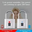 Intelligent Anti Theft Fingerprint Padlock Usb Charging | https://www.bestnamebadges.com