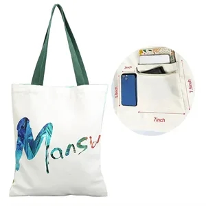 Luxury  16oz Canvas Tote Bag w/ Inner Pocket