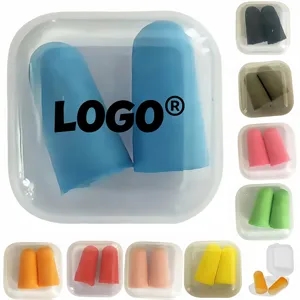 Health Sleeping Ear Plugs In Square Case Travel Essentials