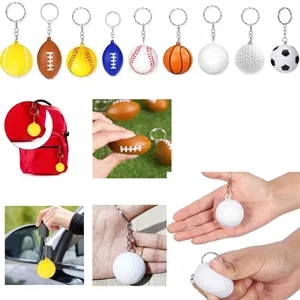 Pu Ball Stress Reliever Keychain