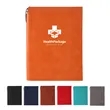 A5 Soft PU Cover Journal Notebook W/ Pen, Debossed Custom | https://www.bestnamebadges.com