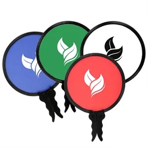 Foldable Nylon Fan w/ 2 Handles | https://www.bestnamebadges.com