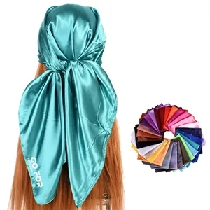 Satin Silk Head Neck Scarf Wrap