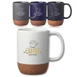 15 oz. Matte Cork Bottom Ceramic Mugs | https://www.bestnamebadges.com