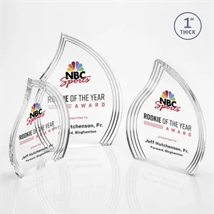 Tidworth Flame VividPrint™ Award -  Clear | https://www.bestnamebadges.com