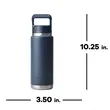 YETI Rambler 26oz Straw Bottle w/ Matching Lid | https://www.bestnamebadges.com