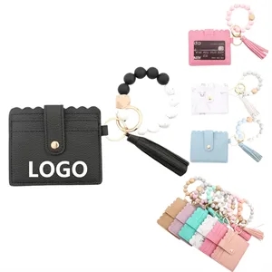 Wristlet Bracelet Keychain and Credit Card Holder for Women