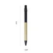 Wheat straw Bamboo Retractable Refillable Ballpoint Pen Clip | https://www.bestnamebadges.com