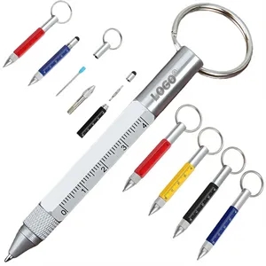 6 in 1 Multitool Tech Tool Pen Ballpoint Ruler  Screwdriver