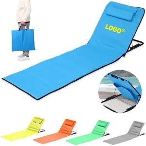 Foldable Beach Mat Adjustable Backrest Sleeping Carry Bag