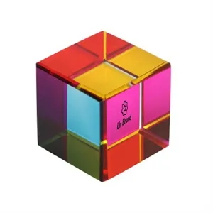 Colored cube crystal