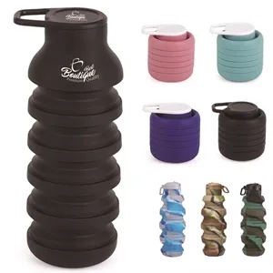 Foldable Silicone Reusable Portable Lightweight Water Bottle