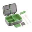 Reusable layered Compartment Food  Lunch Box with cutlery | https://www.bestnamebadges.com