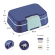 Reusable layered Compartment Food  Lunch Box with cutlery | https://www.bestnamebadges.com