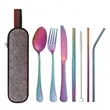 Portable Stainless Steel Reusable Cutlery Set with Case | https://www.bestnamebadges.com