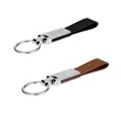 Promotional Leather And Silver Keyring Gift Keychain | https://www.bestnamebadges.com
