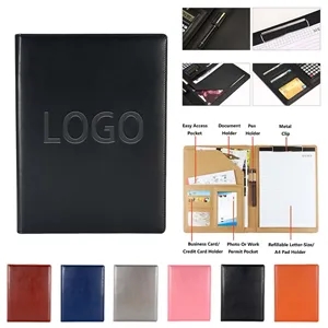A4 PU Leather Multi-Function File Folder