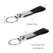 Promotional Leather And Silver Keyring Gift Keychain | https://www.bestnamebadges.com