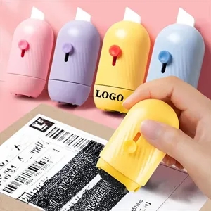 Identity Prevention Privacy Stamp Roller with Package Cutter