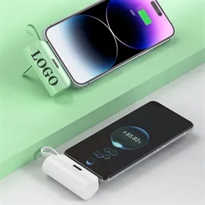 5000mAh Mobile Holder Stands Charger Mini Capsule Power Bank