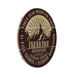12" Round MDF Slatted Wood Print | https://www.bestnamebadges.com